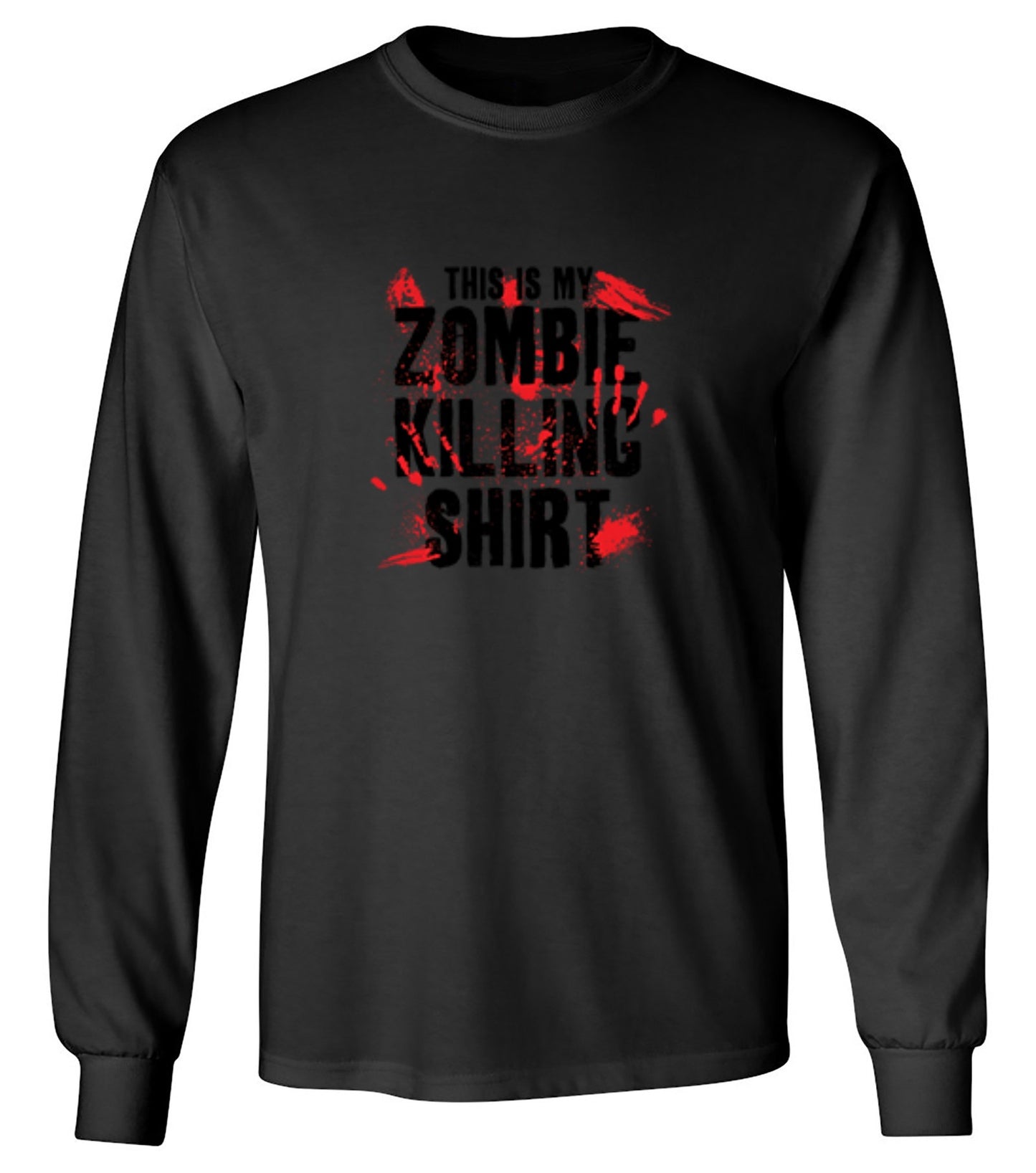 Funny T-Shirts design "This Is My Zombie Killing Shirt - Long Sleeve"