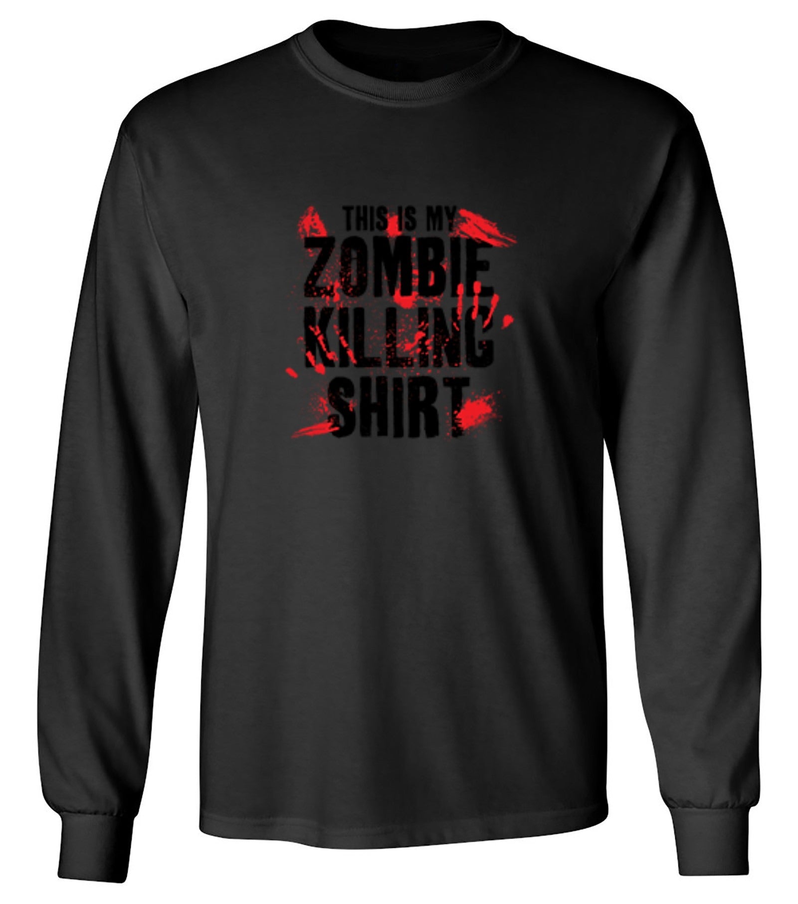 Funny T-Shirts design "This Is My Zombie Killing Shirt - Long Sleeve"
