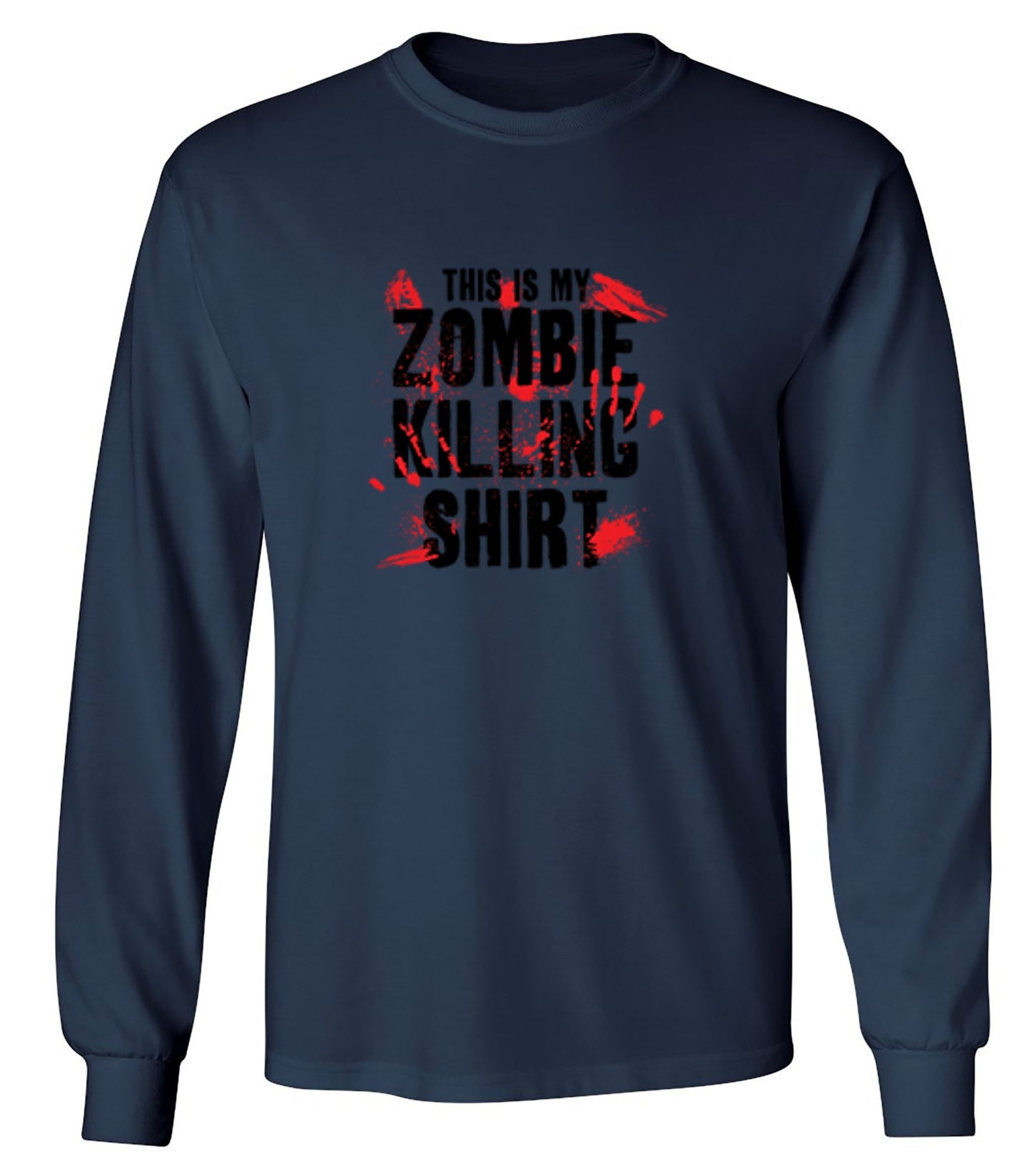 Funny T-Shirts design "This Is My Zombie Killing Shirt - Long Sleeve"