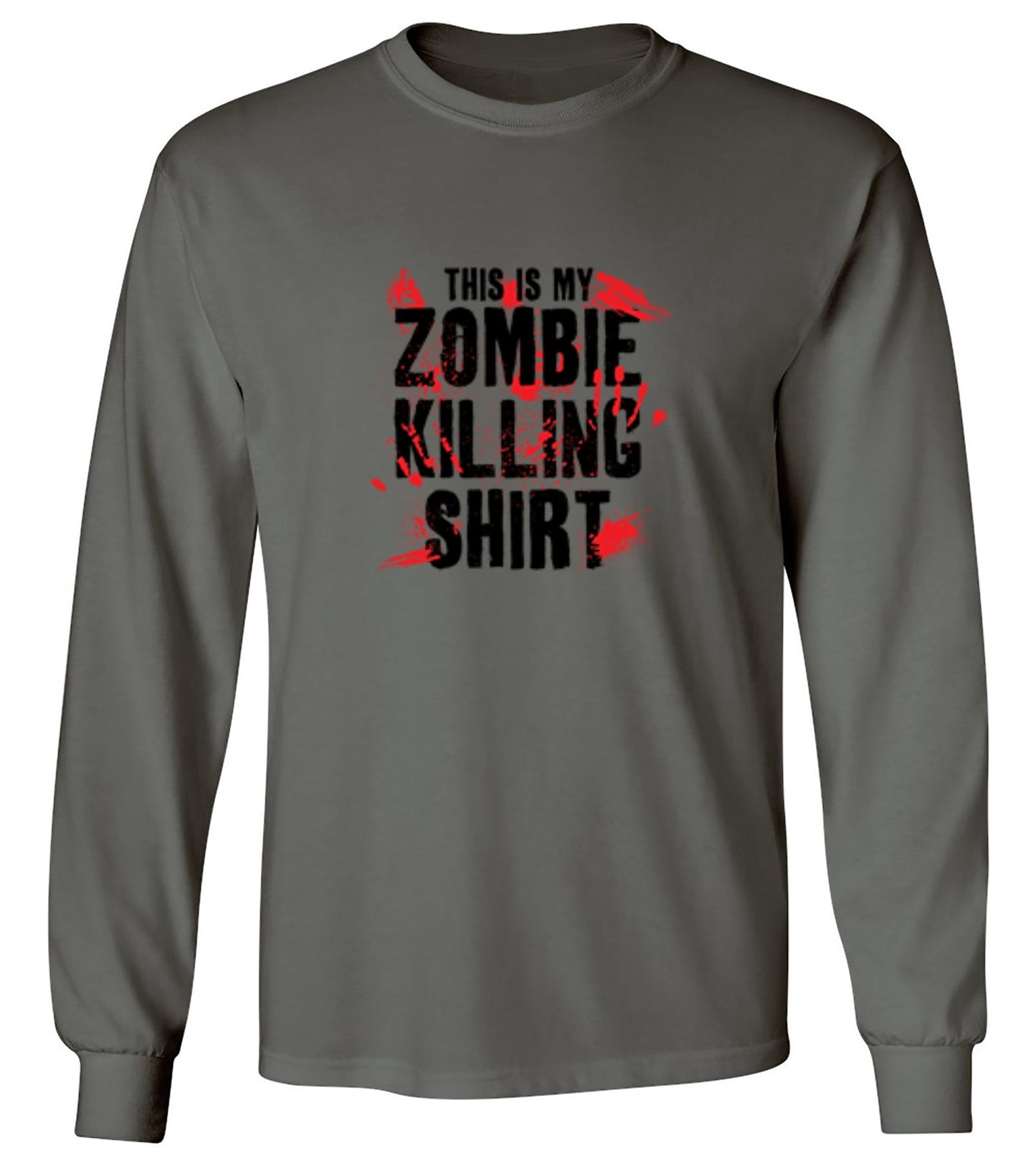 Funny T-Shirts design "This Is My Zombie Killing Shirt - Long Sleeve"