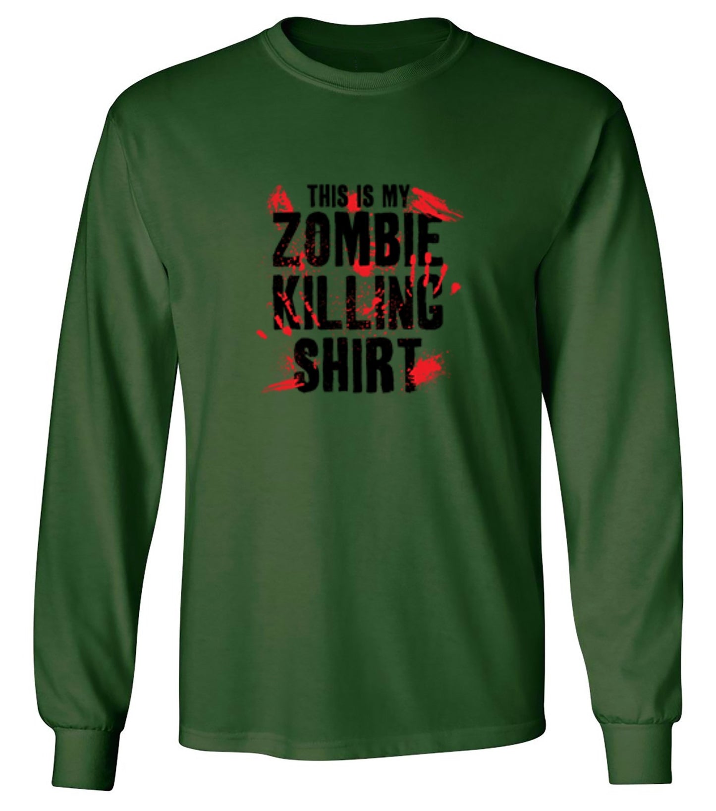 Funny T-Shirts design "This Is My Zombie Killing Shirt - Long Sleeve"