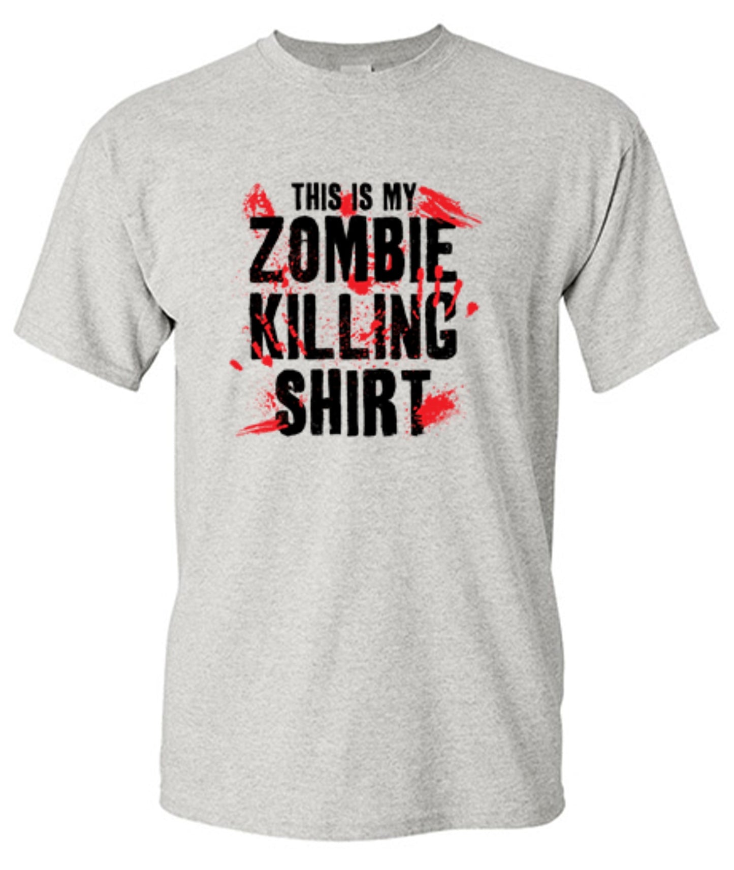 Funny T-Shirts design "This Is My Zombie Killing Shirt - Ring Spun Tee"