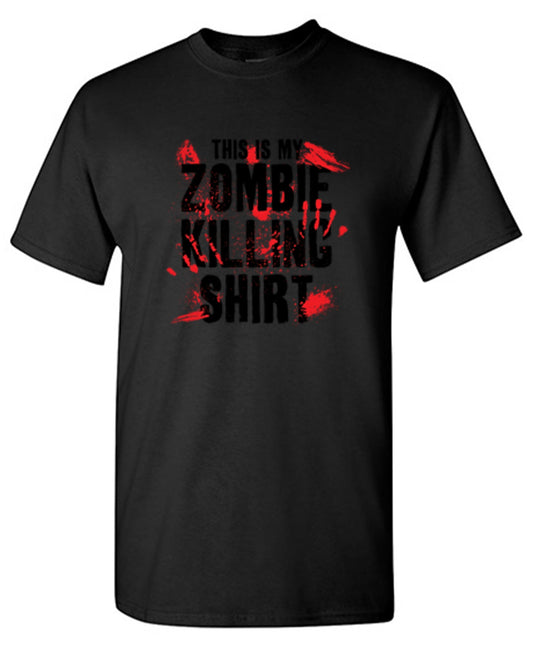 Funny T-Shirts design "This Is My Zombie Killing Shirt - Tall Tee"