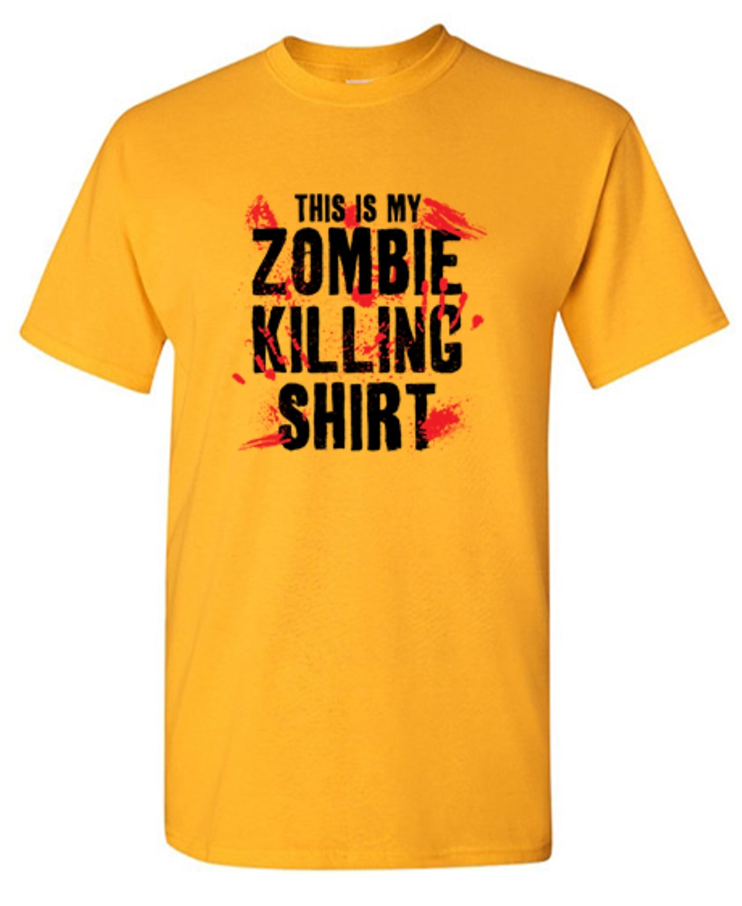Funny T-Shirts design "This Is My Zombie Killing Shirt - Ring Spun Tee"
