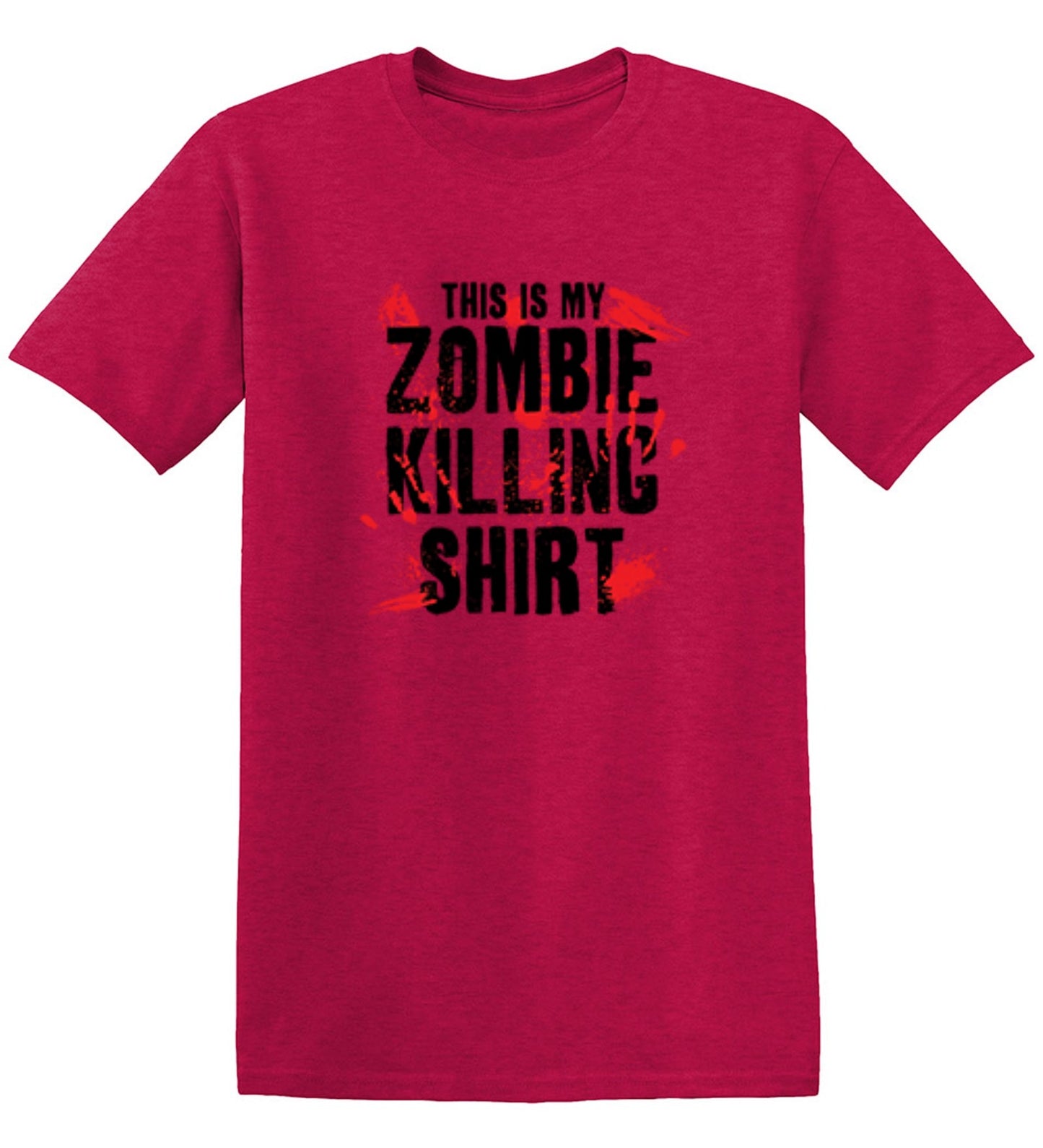 Funny T-Shirts design "This Is My Zombie Killing Shirt - Ring Spun Tee"