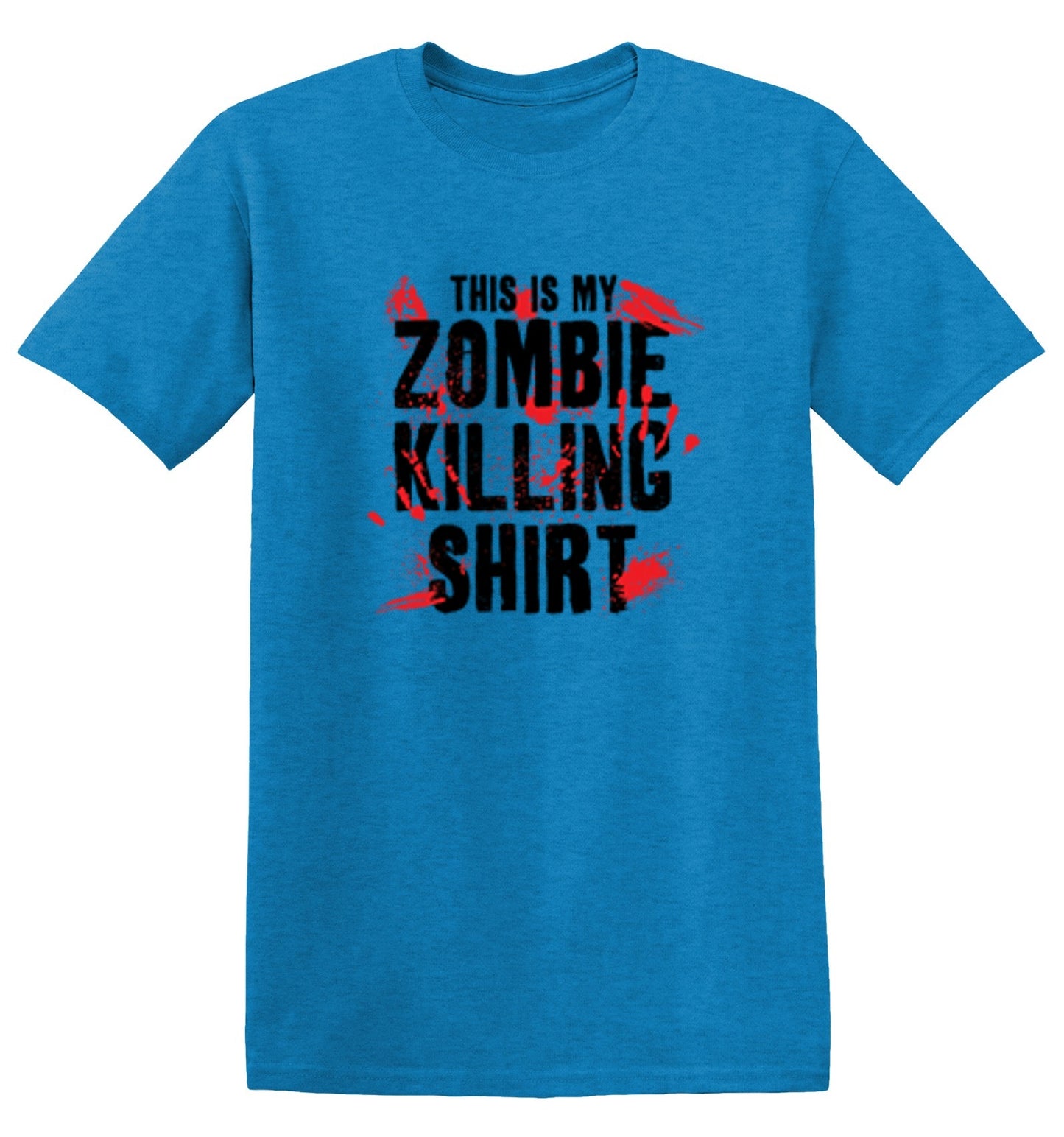 Funny T-Shirts design "This Is My Zombie Killing Shirt - Ring Spun Tee"
