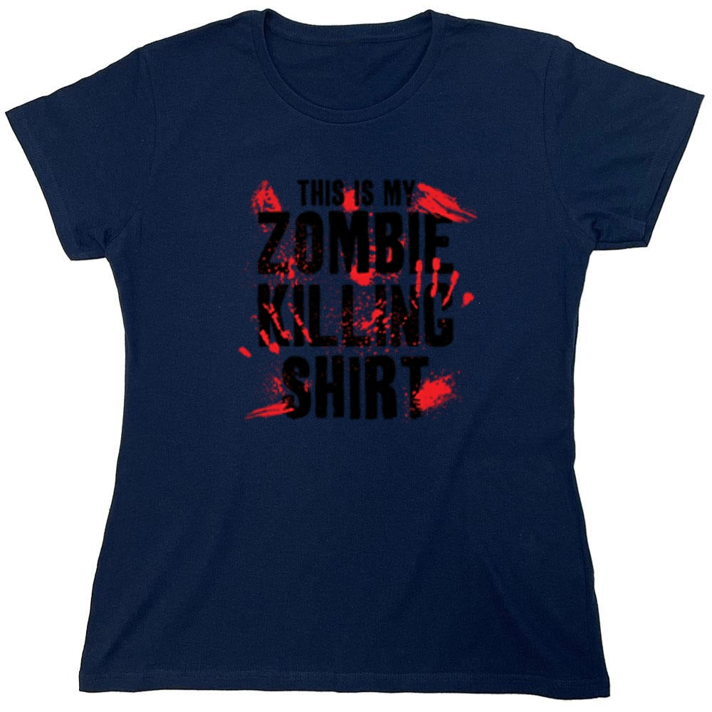Funny T-Shirts design "This Is My Zombie Killing Shirt - Womens"