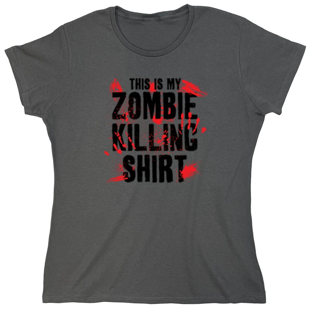 Funny T-Shirts design "This Is My Zombie Killing Shirt - Womens"