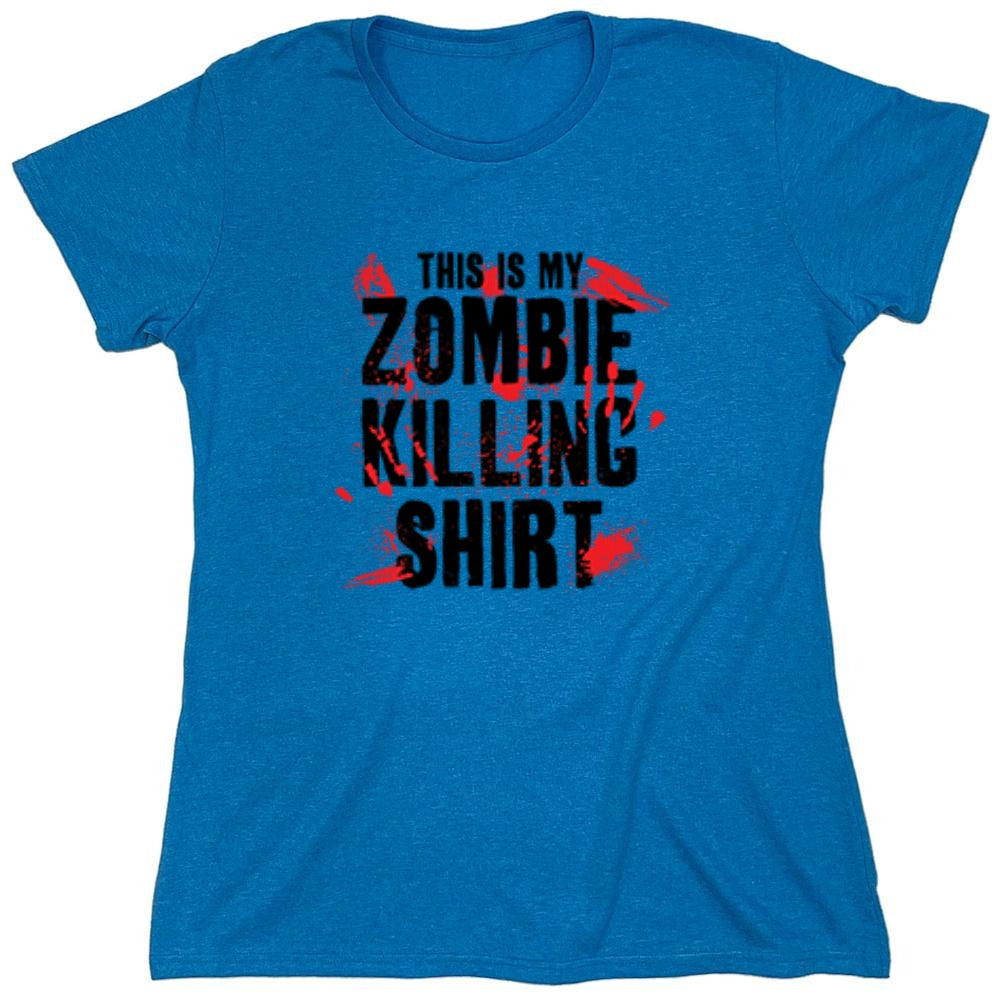Funny T-Shirts design "This Is My Zombie Killing Shirt - Womens"