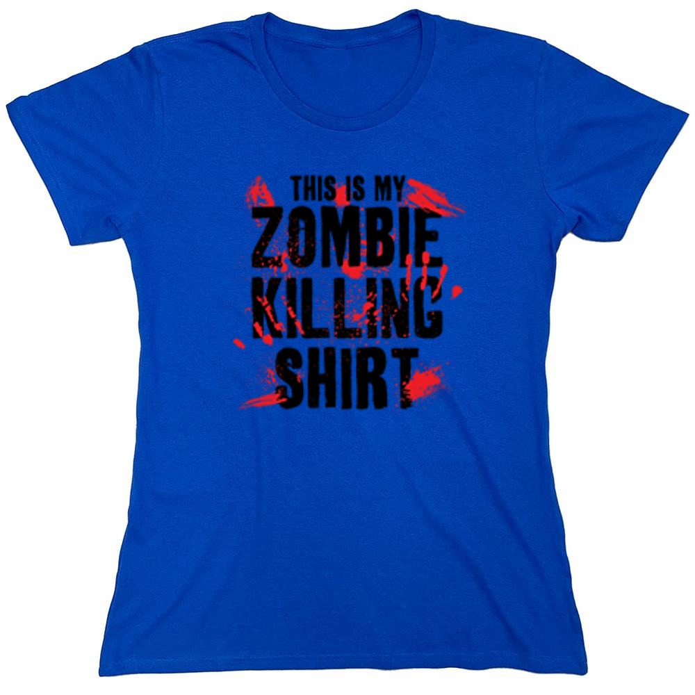 Funny T-Shirts design "This Is My Zombie Killing Shirt - Womens"