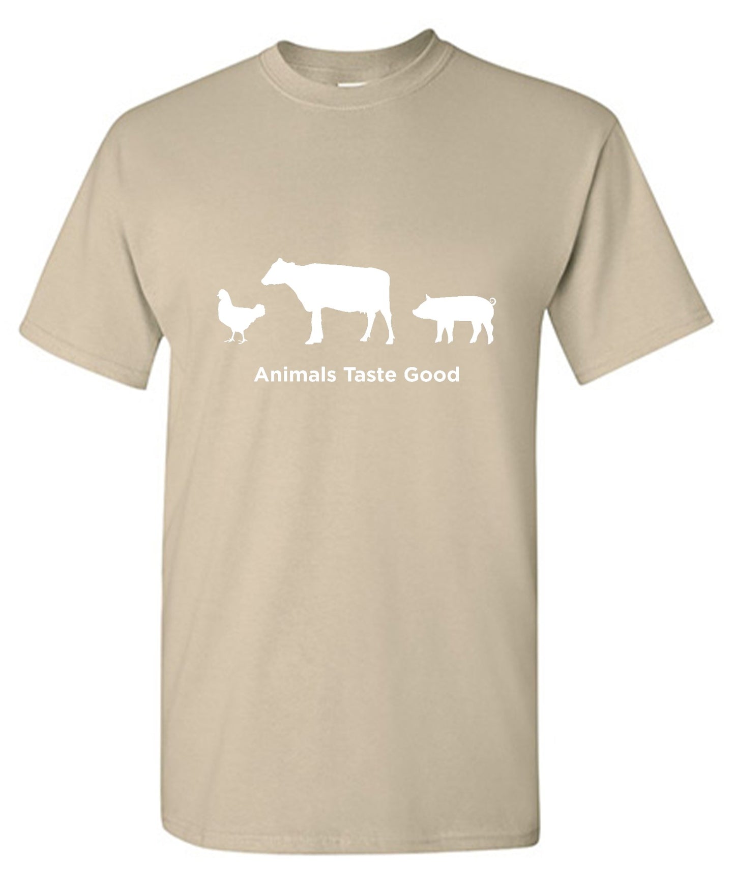 Funny T-Shirts design "Animals Taste Good"