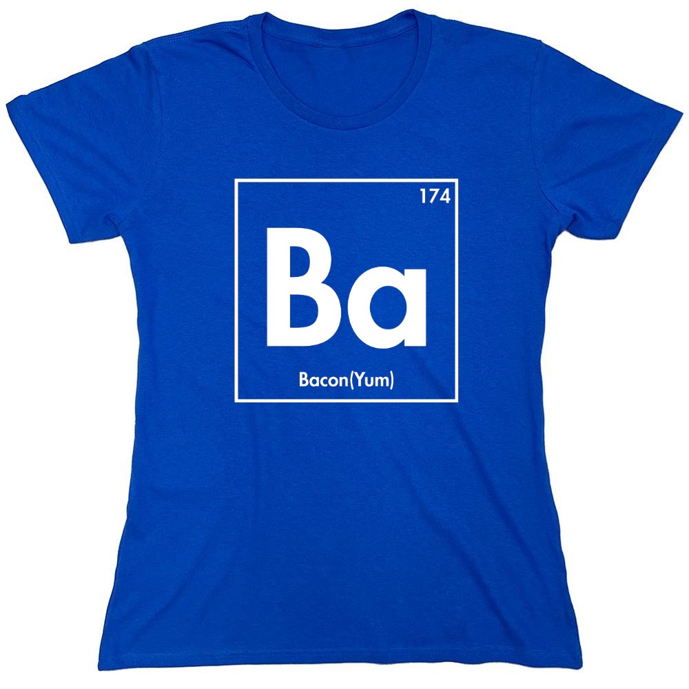 Funny T-Shirts design "174 Ba Bacon Yum - Womens"