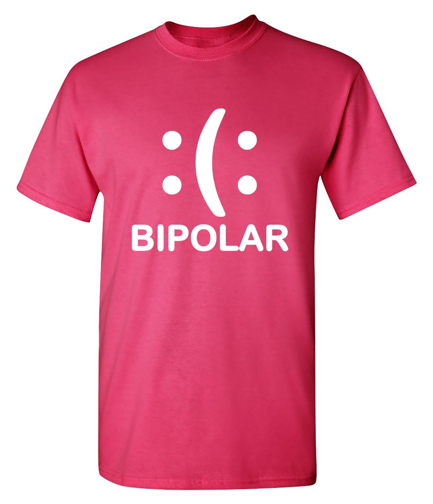 Funny T-Shirts design "Bipolar Emoticon Smile Face Sad Face"