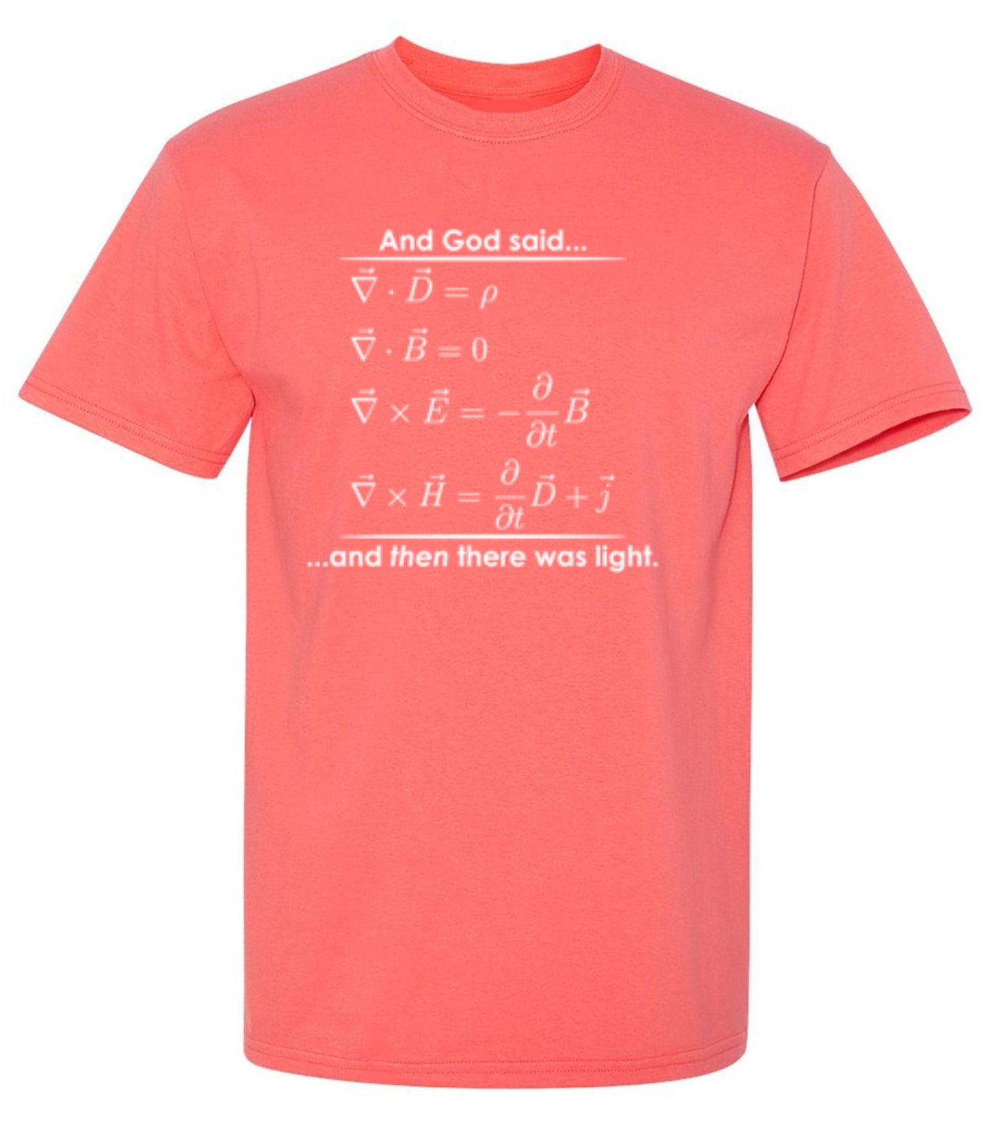 Funny T-Shirts design "And God Said And Then There Was Light"
