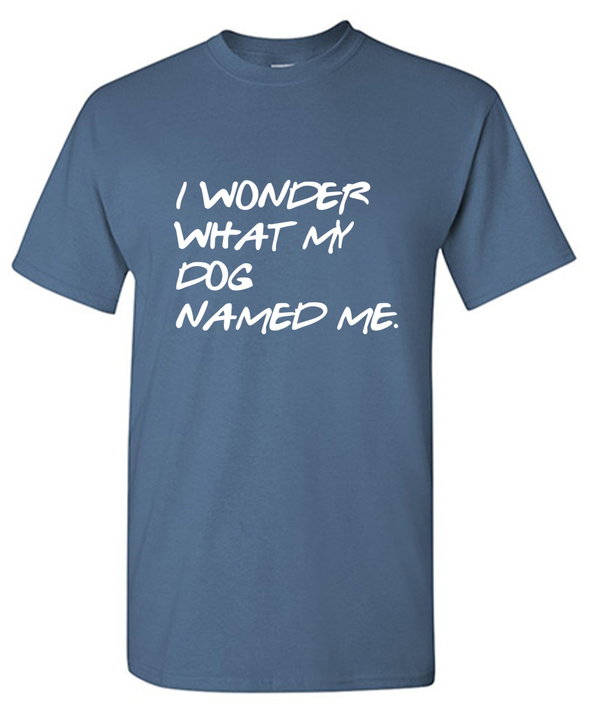 Funny T-Shirts design "I Wonder What My Dog Named ME"