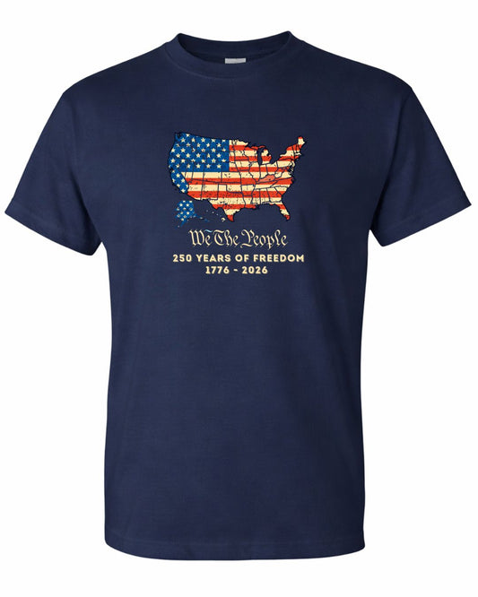 We the People, American Map Independence Day Shirts