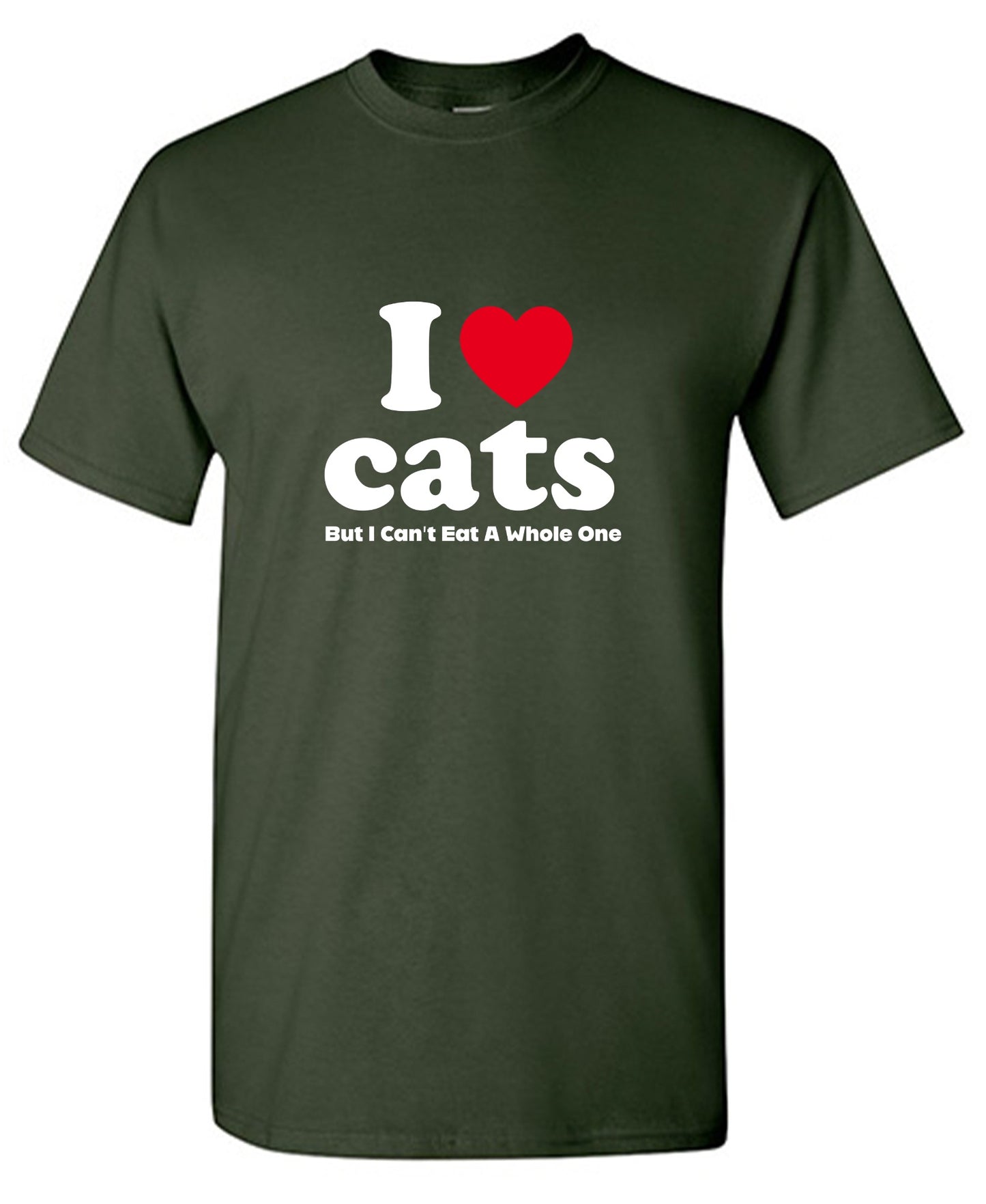 Funny T-Shirts design "I Loves Cats But I Can't Eat A Whole One"