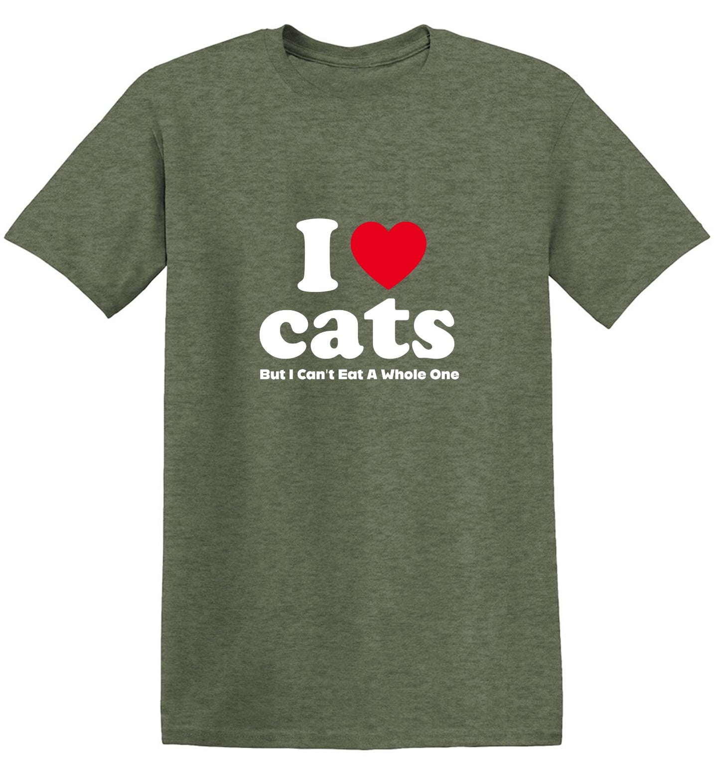 Funny T-Shirts design "I Loves Cats But I Can't Eat A Whole One"
