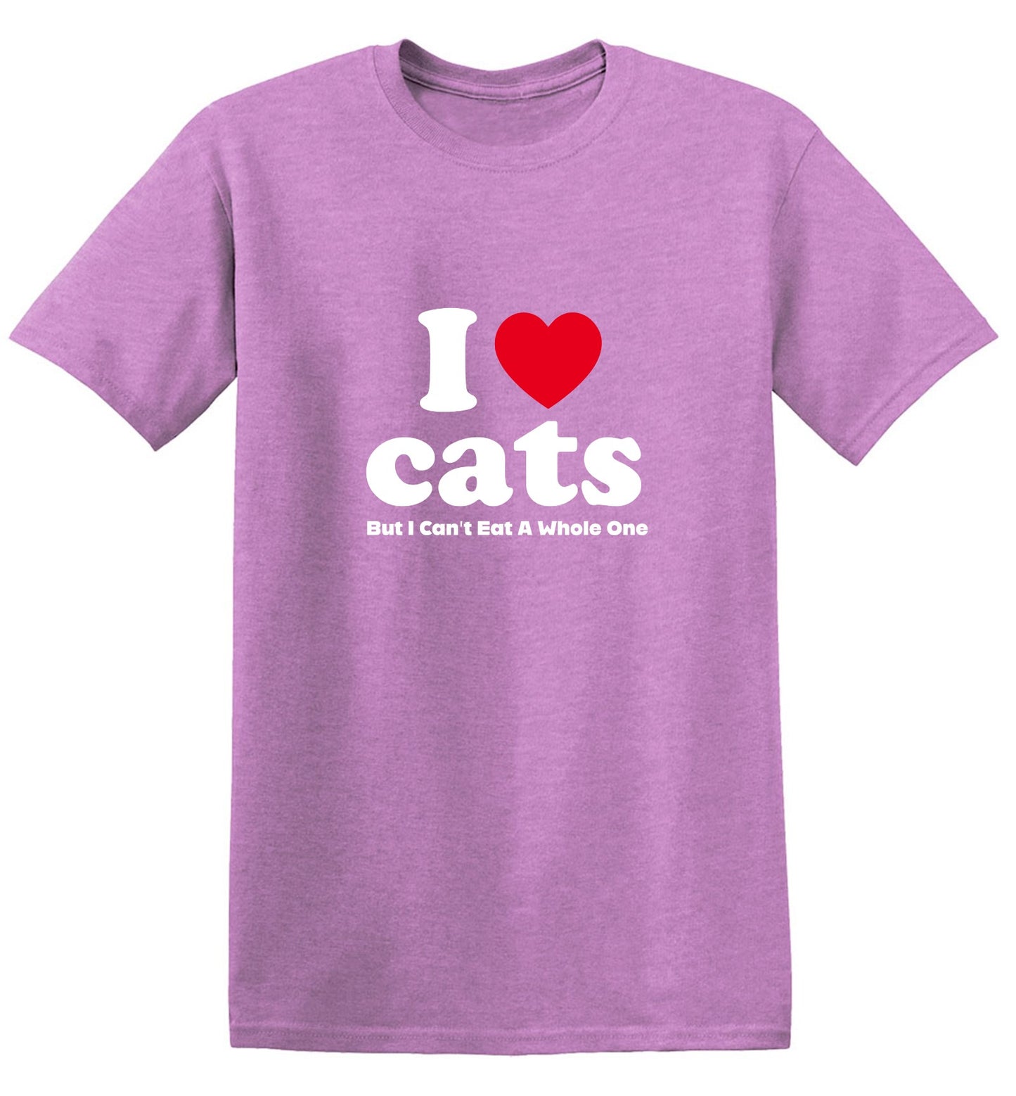 Funny T-Shirts design "I Loves Cats But I Can't Eat A Whole One"