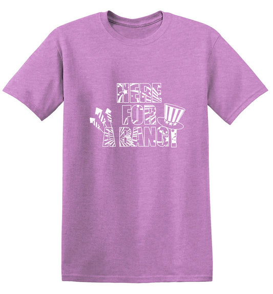 Funny T-Shirts design "HERE FOR A BANG - 4th of July Funny T-Shirt"