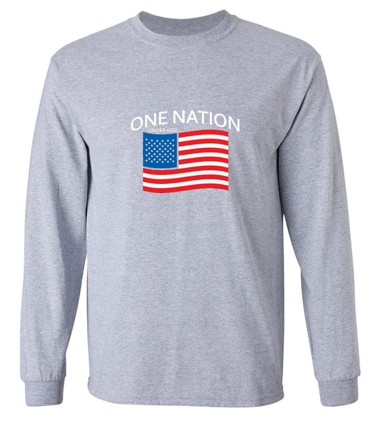 Funny T-Shirts design "One Nation Under God. - Long Sleeve"