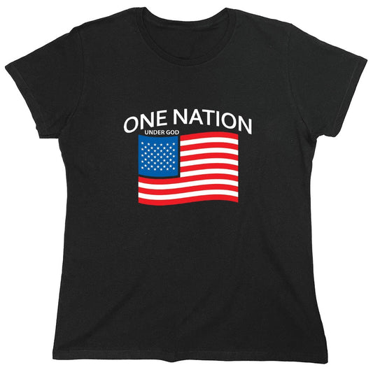 Funny T-Shirts design "One Nation Under God. - Womens"