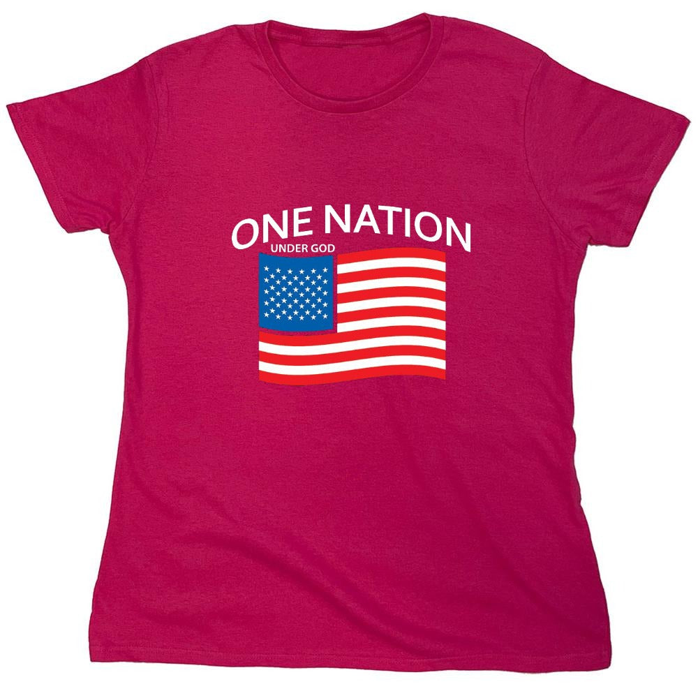Funny T-Shirts design "One Nation Under God. - Womens"