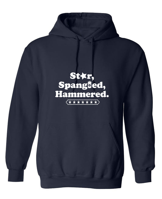 Funny T-Shirts design "Star Spangled Hammered - Funny Patriotic Shirt - Hoodie"