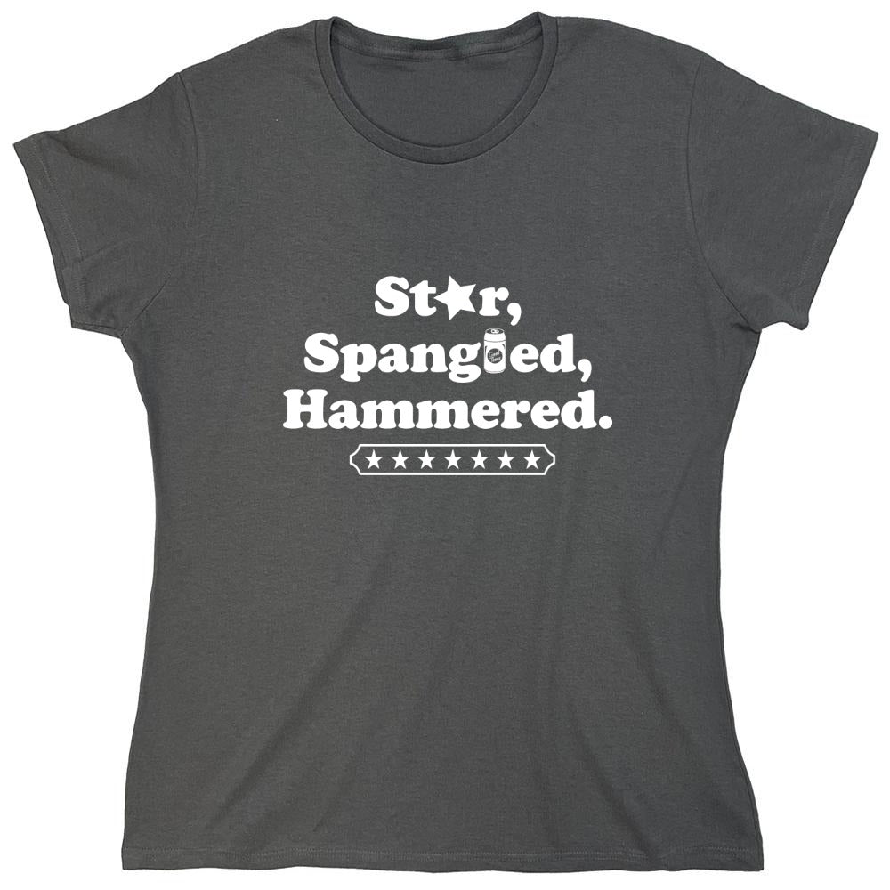 Funny T-Shirts design "Star Spangled Hammered - Funny Patriotic Shirt - Womens"