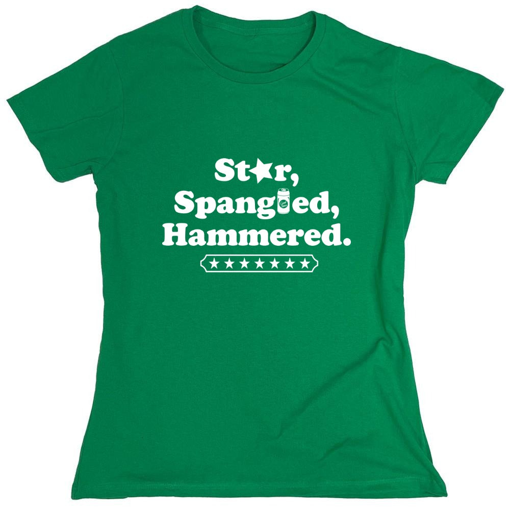 Funny T-Shirts design "Star Spangled Hammered - Funny Patriotic Shirt - Womens"
