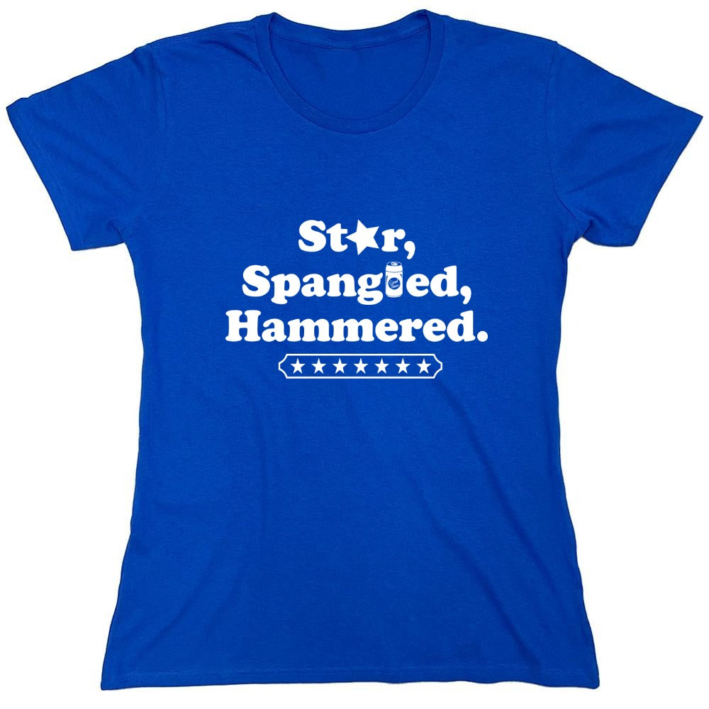 Funny T-Shirts design "Star Spangled Hammered - Funny Patriotic Shirt - Womens"