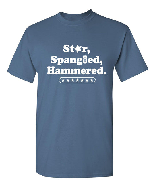 Funny T-Shirts design "Star Spangled Hammered - Funny Patriotic Shirt"