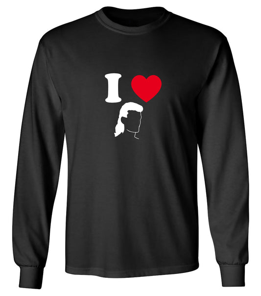 Funny T-Shirts design "I Love Mullets - Long Sleeve"