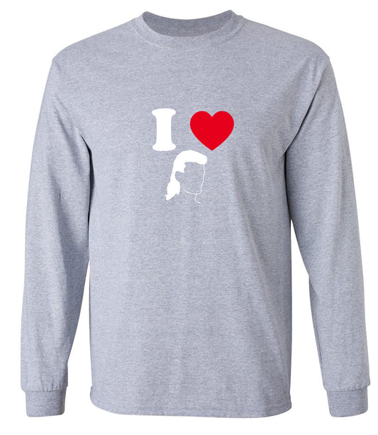 Funny T-Shirts design "I Love Mullets - Long Sleeve"