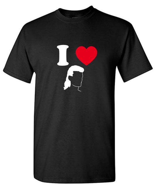 Funny T-Shirts design "I Love Mullets - Tall Tee"