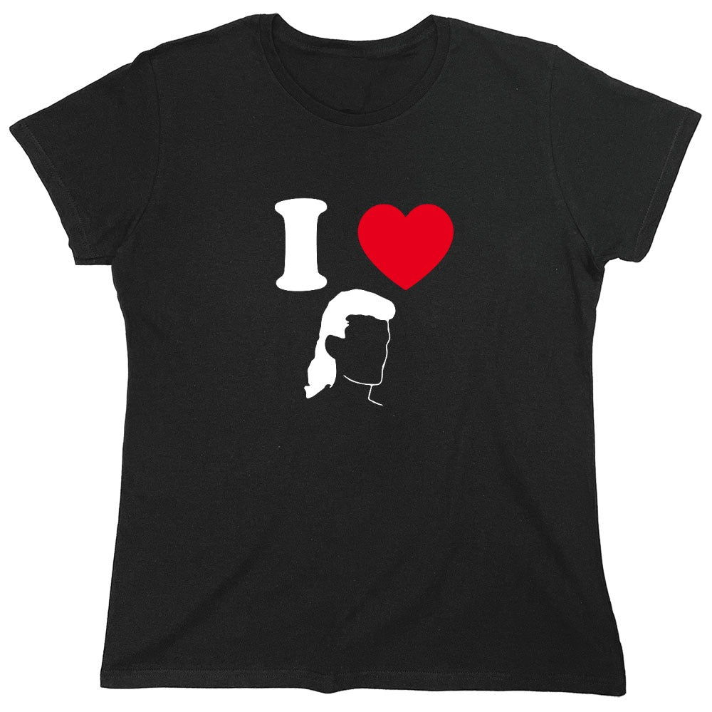 Funny T-Shirts design "I Love Mullets - Womens"