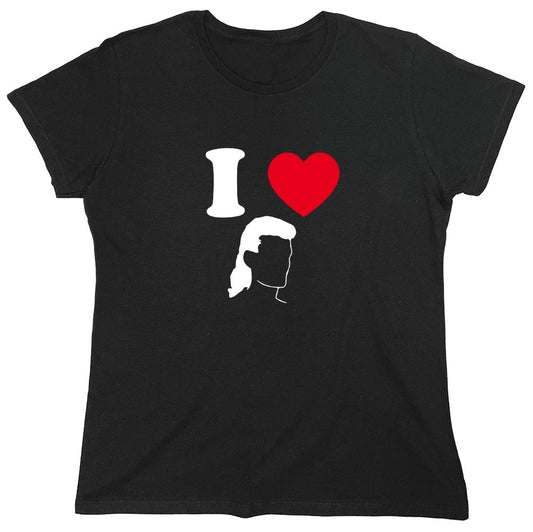 Funny T-Shirts design "I Love Mullets - Womens"