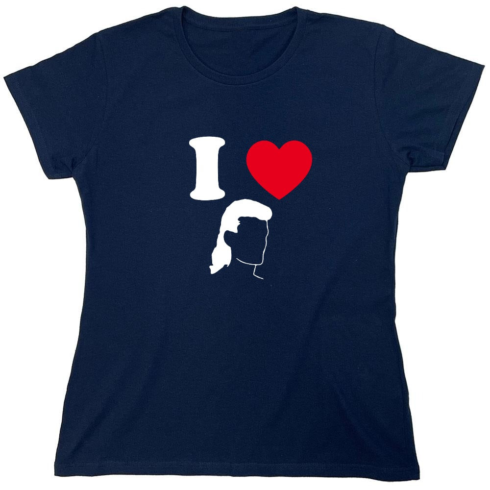 Funny T-Shirts design "I Love Mullets - Womens"