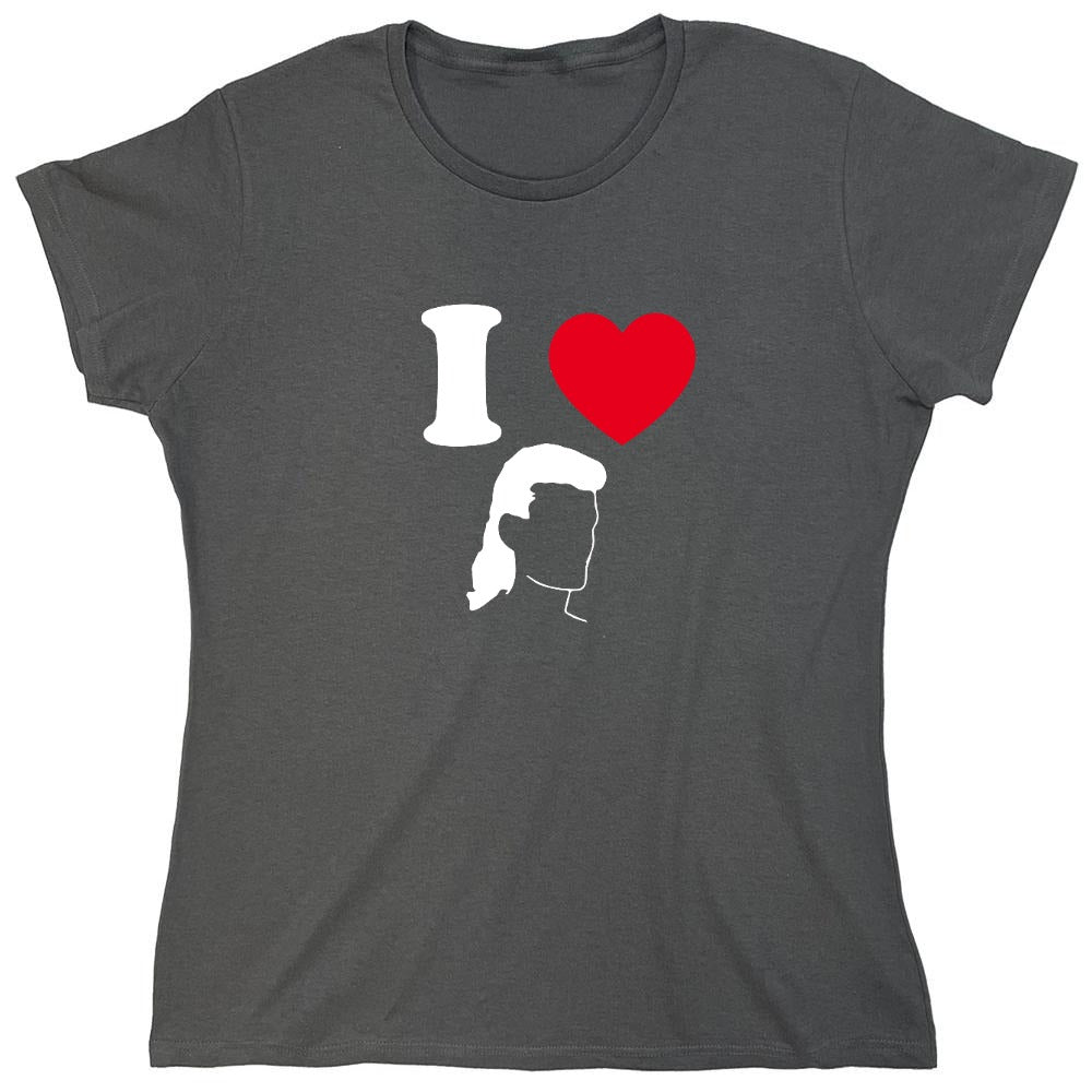 Funny T-Shirts design "I Love Mullets - Womens"