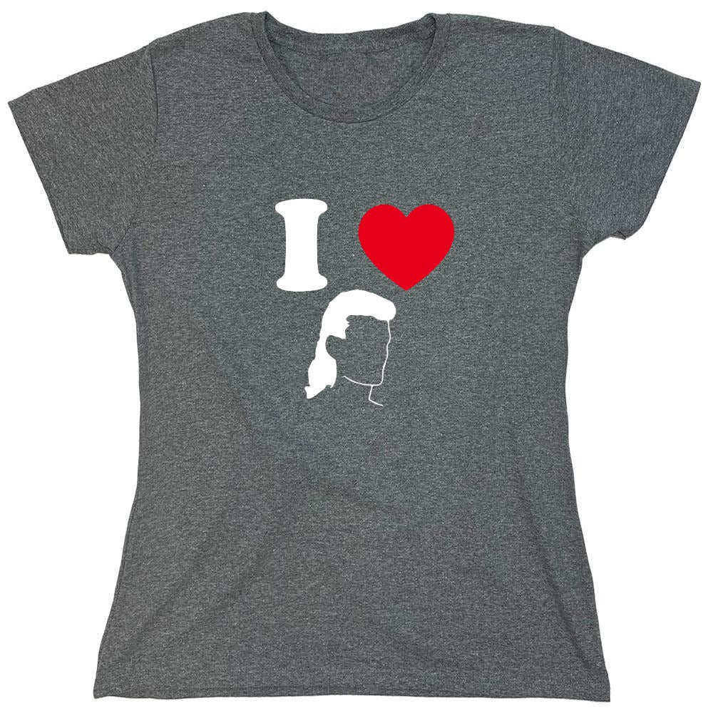 Funny T-Shirts design "I Love Mullets - Womens"