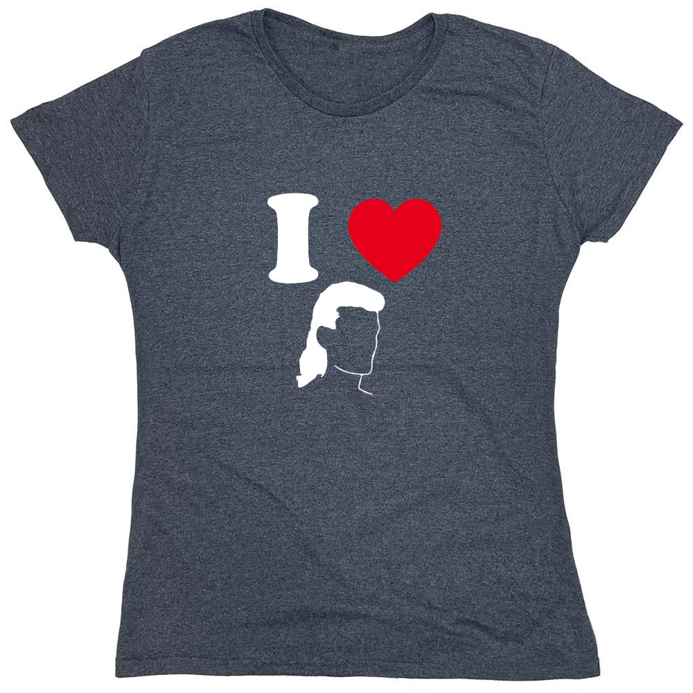 Funny T-Shirts design "I Love Mullets - Womens"