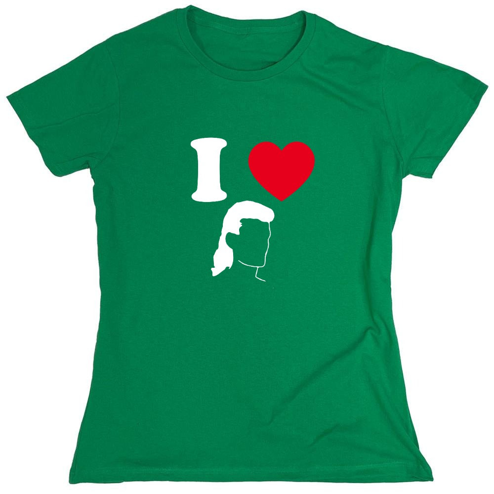 Funny T-Shirts design "I Love Mullets - Womens"