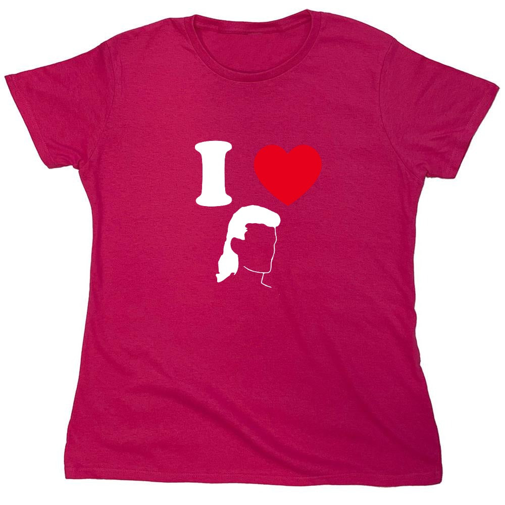 Funny T-Shirts design "I Love Mullets - Womens"