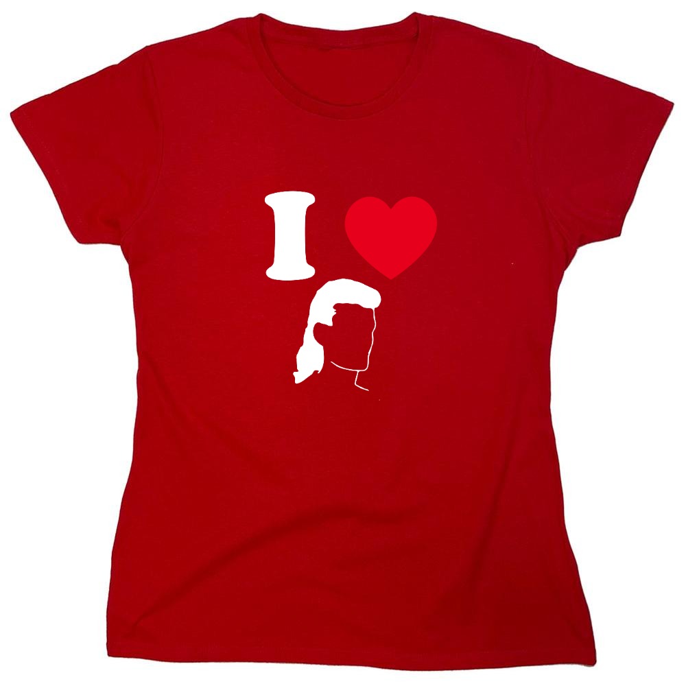 Funny T-Shirts design "I Love Mullets - Womens"