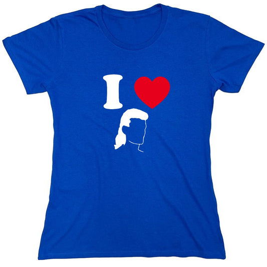 Funny T-Shirts design "I Love Mullets - Womens"