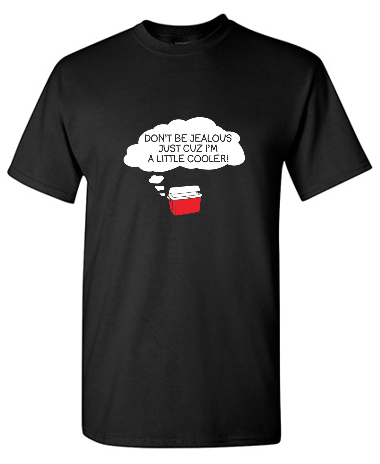 Funny T-Shirts design "Don't Be Jealous Cuz I'm A Little Cooler T-Shirt"