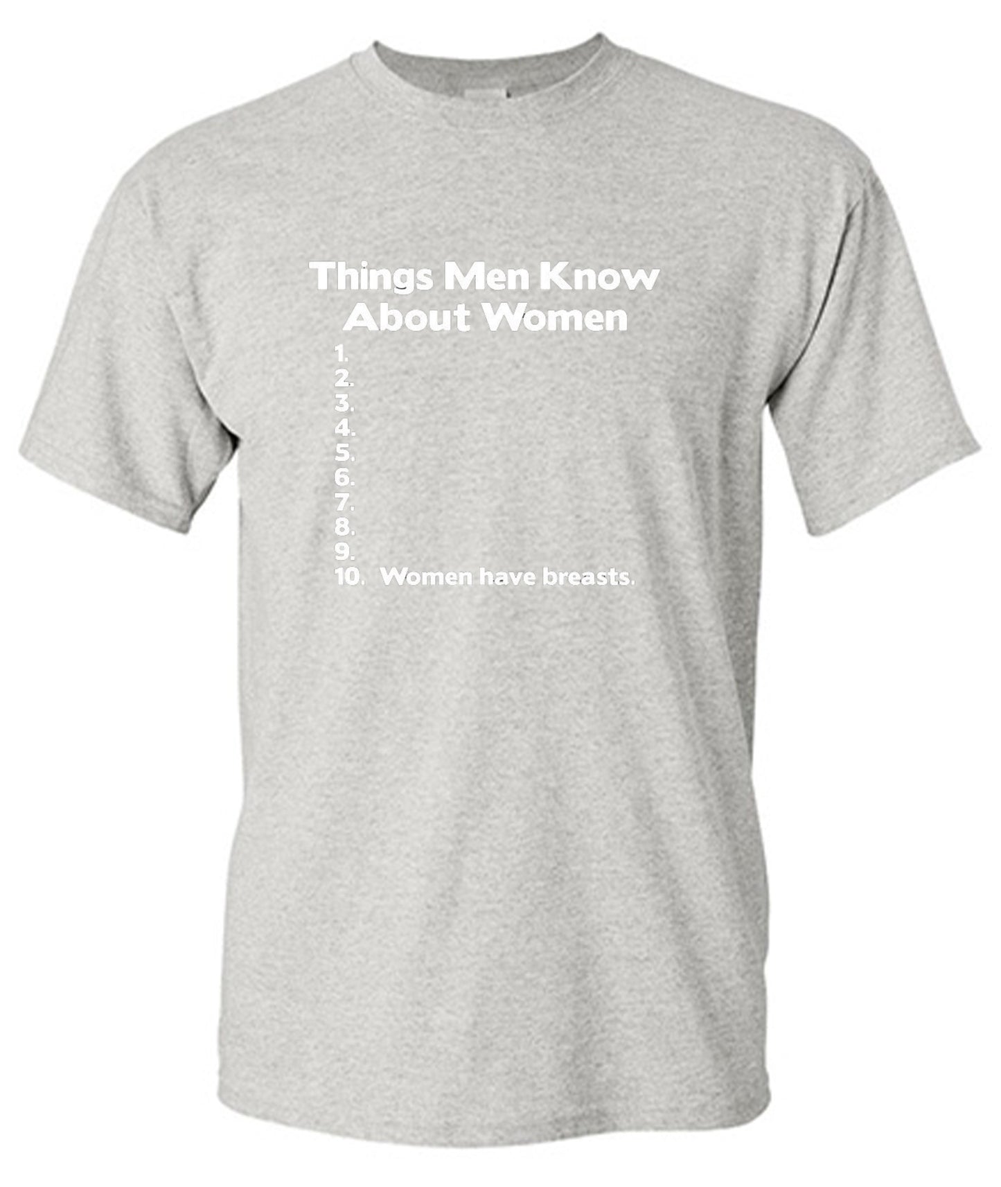 Funny T-Shirts design "Things Men Know About Women"