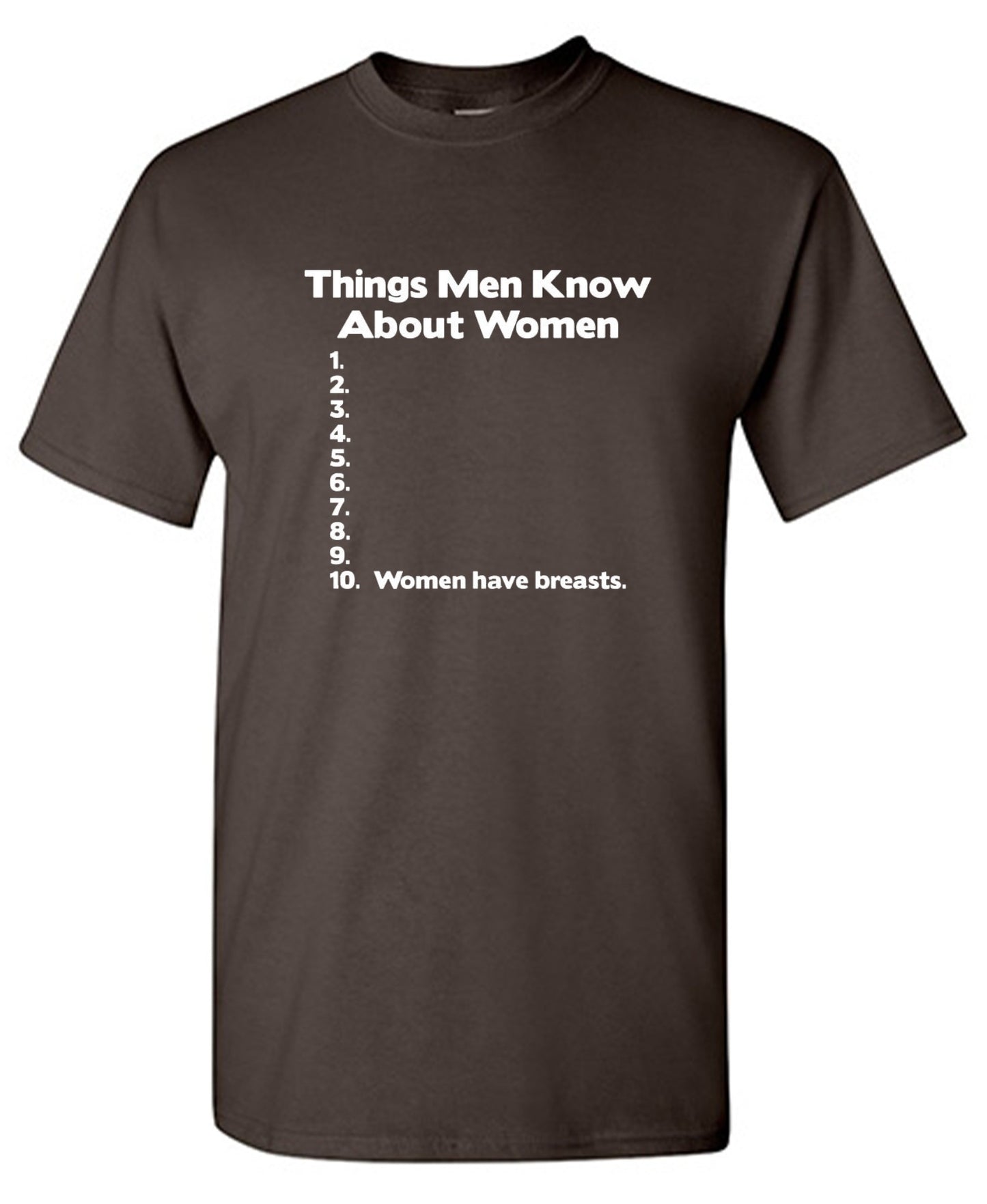Funny T-Shirts design "Things Men Know About Women"