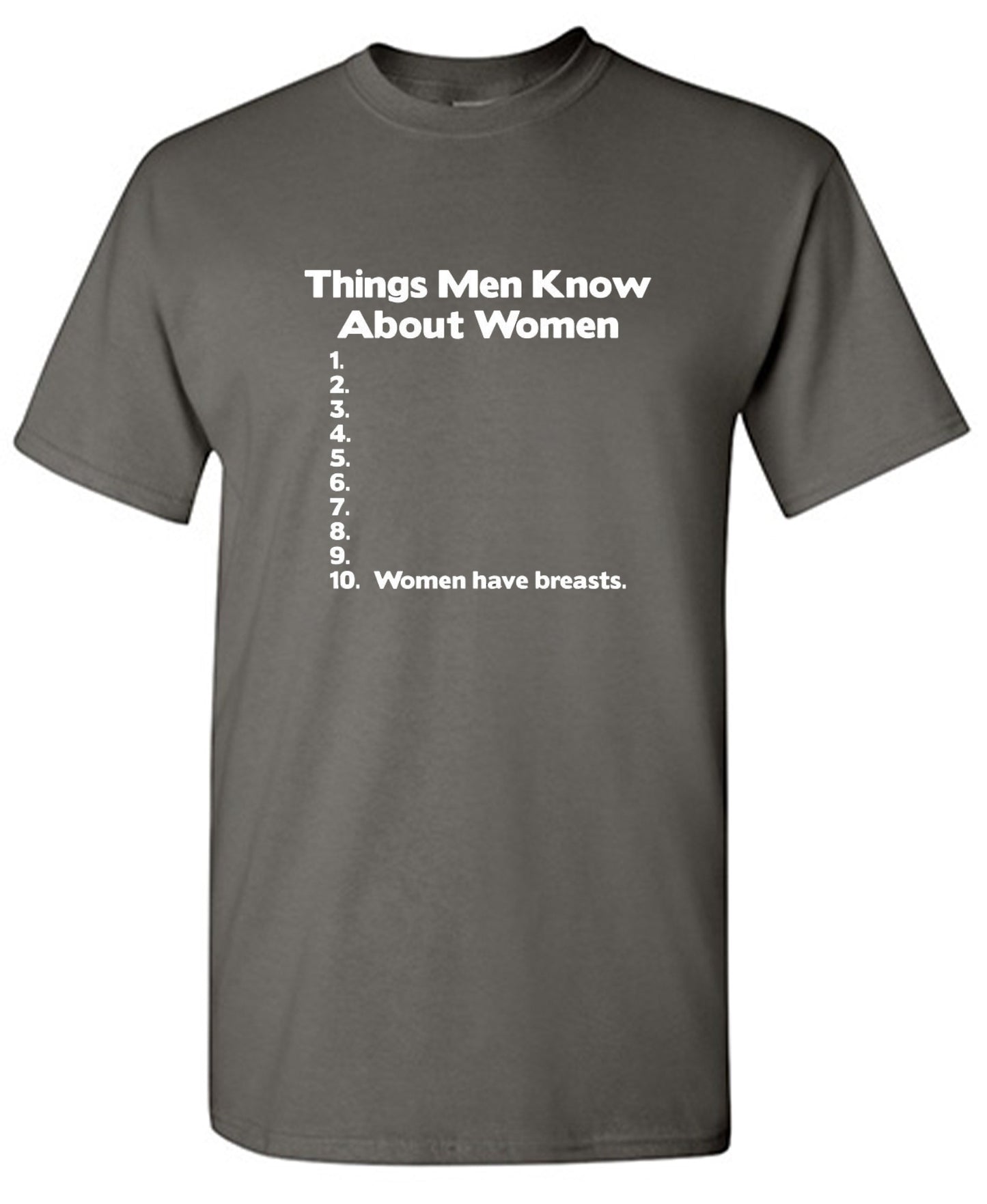 Funny T-Shirts design "Things Men Know About Women"
