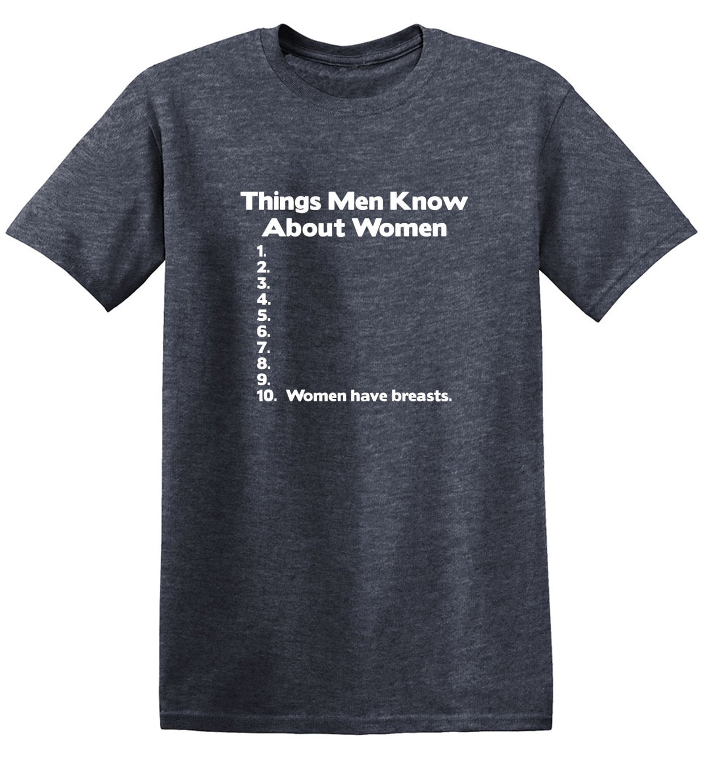 Funny T-Shirts design "Things Men Know About Women"